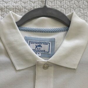 New Southern Tide White Polo Shirt Classic Style